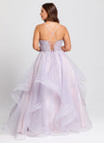 Princess Square Neck Floor-Length Tulle Prom Dress