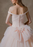 Off The Shoulder V-Neck Wedding Dress