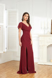 A-line V-Neck Floor-Length Chiffon Bridesmaid Dress With Ruffle