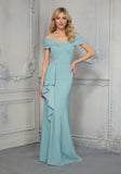 Off Shoulder Mermaid Stretch Satin Mother of the Bride Dress/Prom Gown