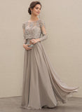 A-line Sequins Chiffon Lace Mother of the Bride Dress With Sequins