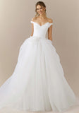 Off The Shoulder V-Neck Wedding Dress