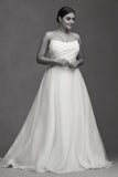 Strapless A-Line Stretch Crepe Wedding Gown