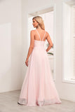 A-line Floor-Length Chiffon Halter Bridesmaid Dresses for Wedding