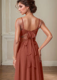 Backless Chiffon Bridesmaid Dress