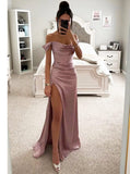 Cowl-Neck Mermaid Satin Bridesmaid Dress Prom Dress