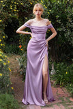 Cowl-Neck Mermaid Satin Bridesmaid Dress Prom Dress