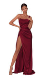 One-Shoulder Mermaid Prom Dress With Silt