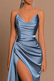 V-Neck Strapless Mermaid Prom Dress