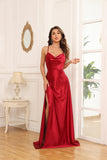 Red Satin Bridesmaid Dresses