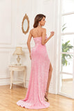 Straight Floor-Length Sequin Mermaid Prom Dress