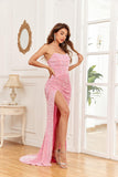 Straight Floor-Length Sequin Mermaid Prom Dress