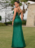 Trumpet/Mermaid Sweetheart Floor-Length Jersey Prom Dresses