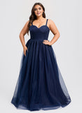 Plus Size Ball-Gown/Princess Sweetheart Floor-Length Tulle Prom Dresses