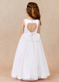 A-Line Bow Flower Girl Dresses