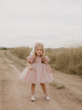 Ball-Gown/Princess Scoop Floor-Length Organza/Satin Flower Girl Dress