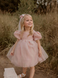 Ball-Gown/Princess Scoop Floor-Length Organza/Satin Flower Girl Dress