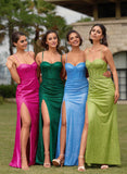 Trumpet/Mermaid Sweetheart Floor-Length Jersey Prom Dresses