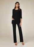 Jumpsuit/Pantsuit Sequins Chiffon Mother of the Bride Dress