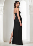 Sheath Strapless Chiffon Floor-Length Dress