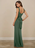 Wrap V-Neck Luxe Knit Mermaid Bridesmaid Dress