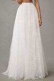 Tulle Strapless A Line Wedding Gown