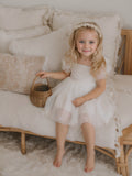 Ball-Gown/Princess Scoop Floor-Length Tulle Flower Girl Dress