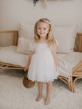 Ball-Gown/Princess Scoop Floor-Length Tulle Flower Girl Dress