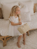 Ball-Gown/Princess Scoop Floor-Length Tulle Flower Girl Dress