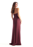 Sheath Halter Luxe Satin Bridesmaid Dress