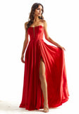 A-line Prom Dress with Back Bow