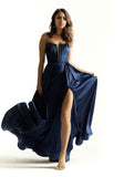 A-line Prom Dress with Back Bow