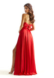 A-line Prom Dress with Back Bow